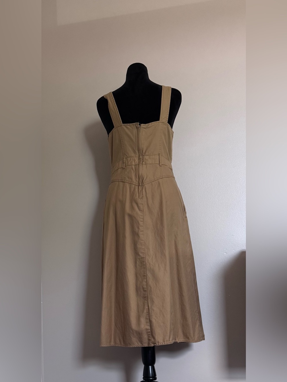 Banana Republic Tan Button-Front Midi Dress - Picture 2 of 7